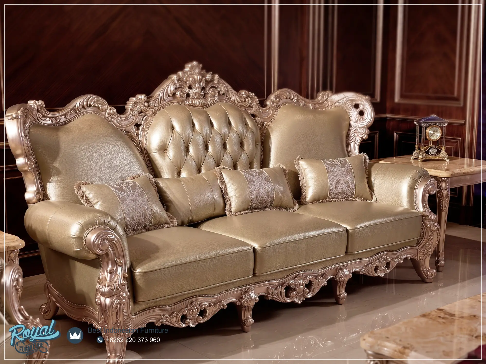 Sofa 3 Seater Ruang Tamu Jepara Ukir Terbaru Mewah Klasik Sofa 3 Seater Ruang Tamu Jepara Ukir Terbaru Mewah Klasik